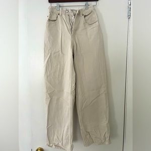 H&M Cream Wide-Legged Pants